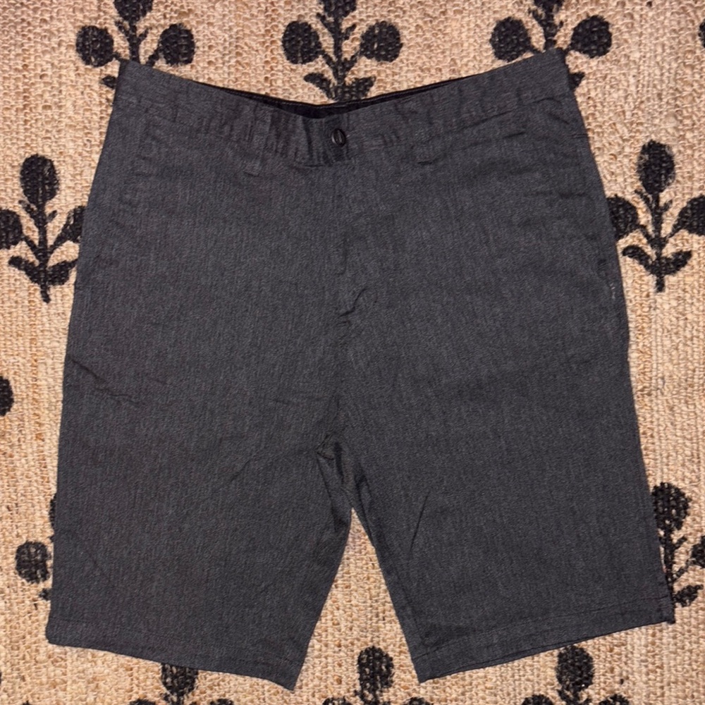 Volcom Charcoal Flat Front Shorts